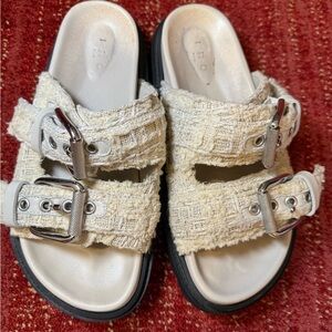 IRO PARIS Billie Tweed Sandals SZ EU37